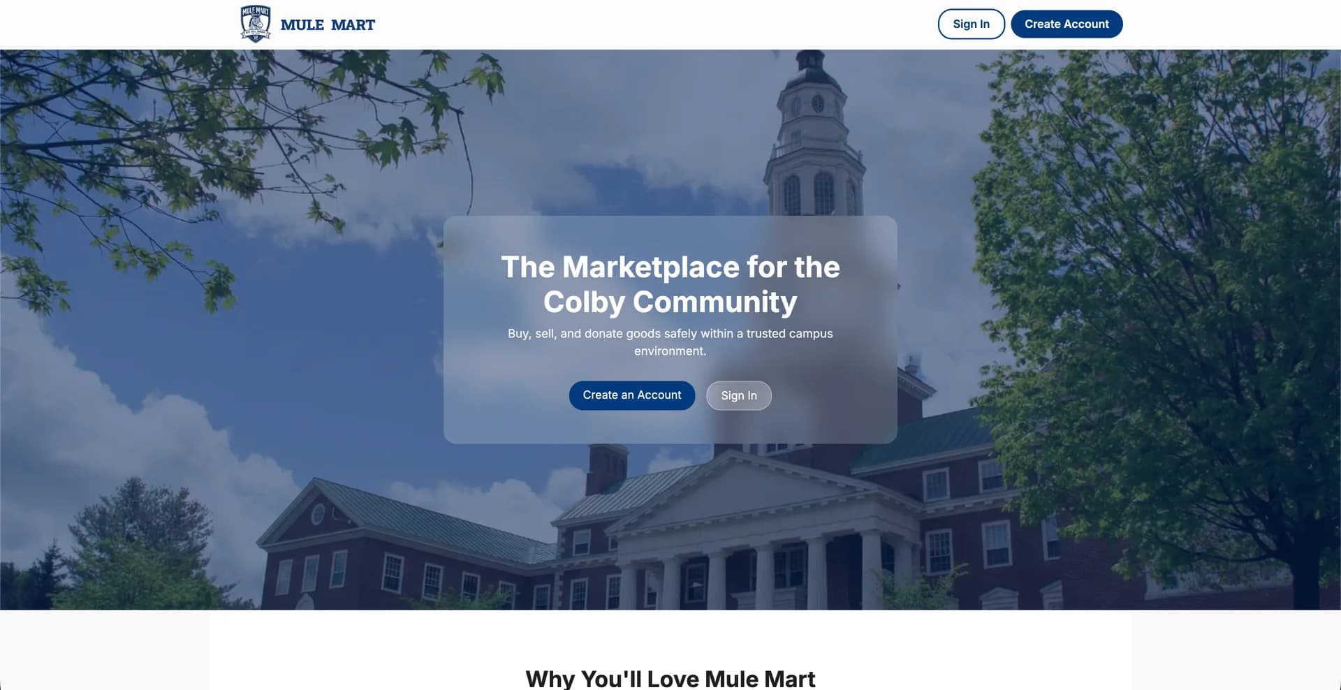 Mule Mart interface