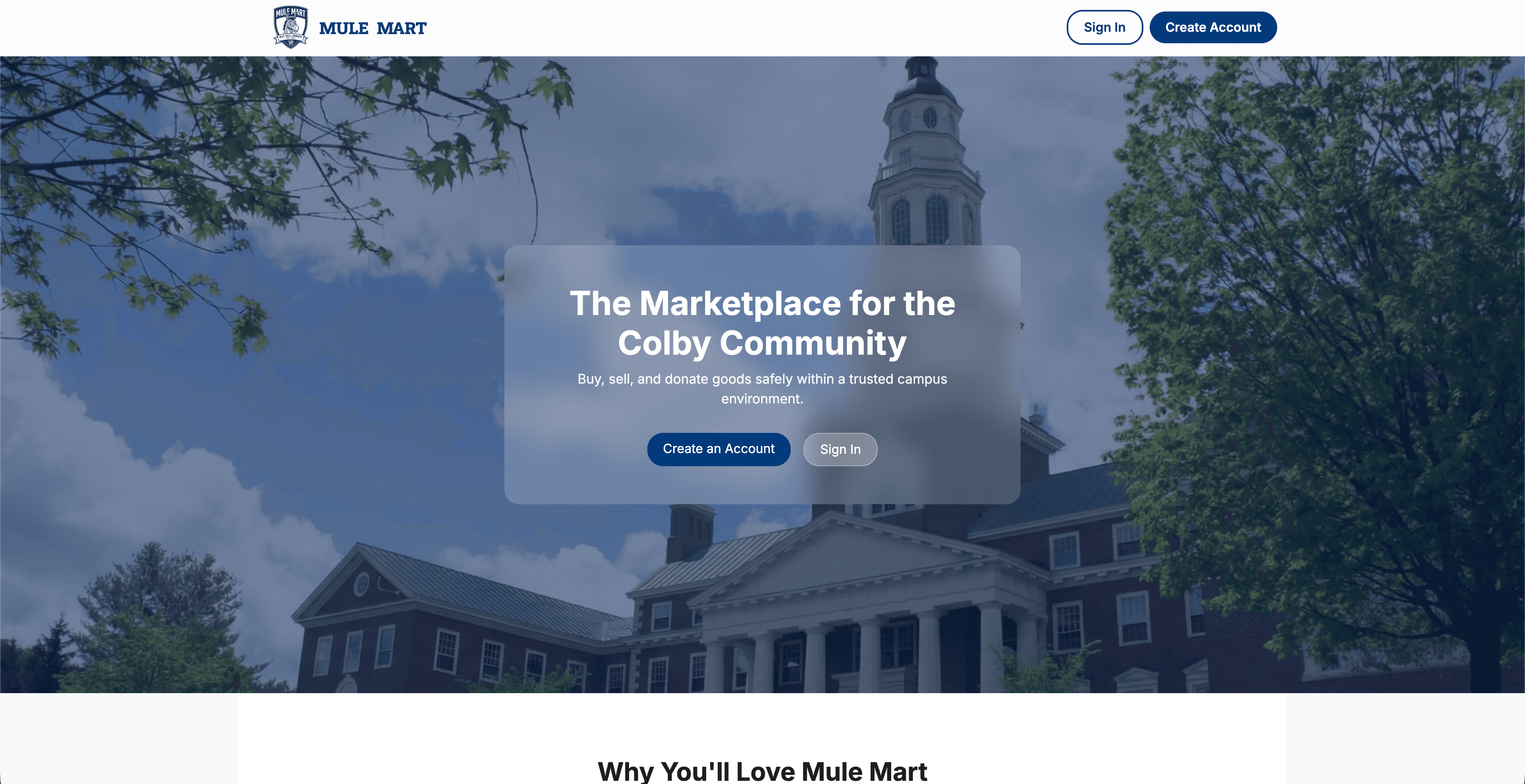 Mule Mart interface