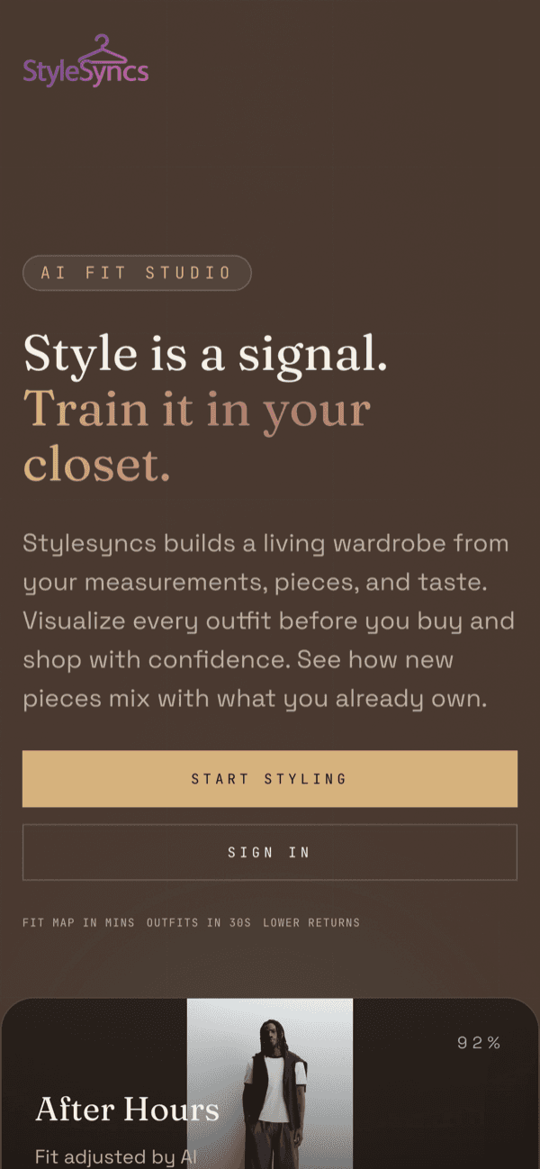 StyleSyncs on a phone
